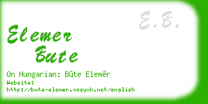 elemer bute business card